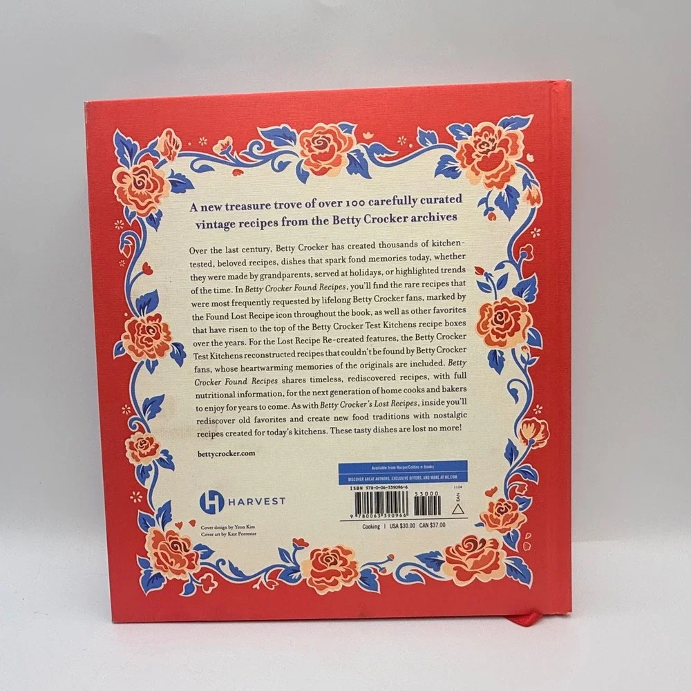 Betty Crocker Found Recipes Beloved Vintage Recipes Hardcover 2024 First Edition
